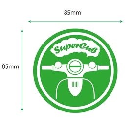 SuperCub Sticker SuperCub Sticker SuperCub Sticker Supercub Sticker Supercub Stikcer Waterproof Round (SDR Green)