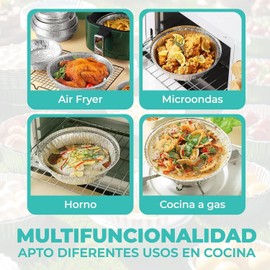 RASMACOR Pack of 100 Aluminium Bowls with Lids 21 cm, Heat Container 1400 ml, Disposable and Recyclable, Suitable for High Temperatures, Aluminium Container for Roasted Chicken