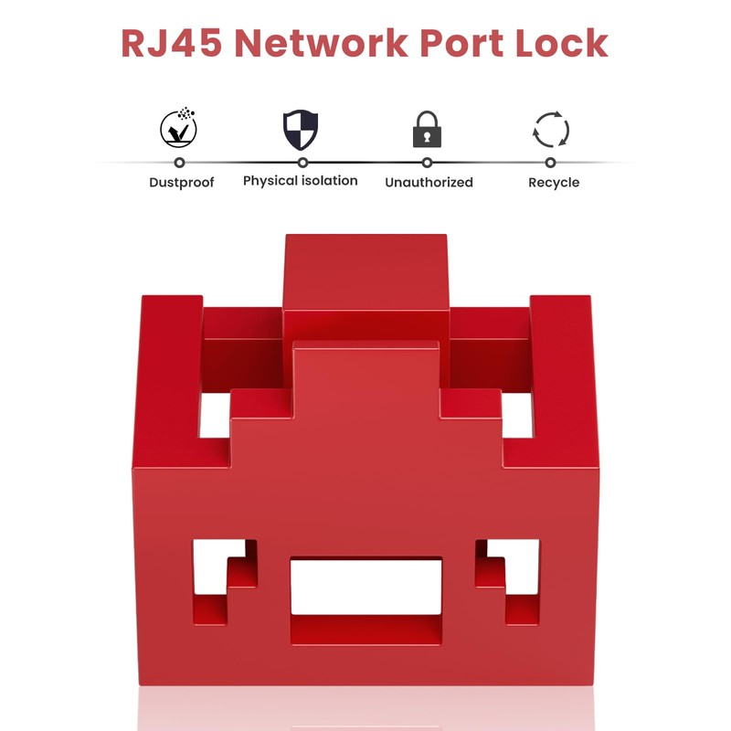 NataLink 100 Pcs RJ45 Port Lock with 10 Key, Locking
