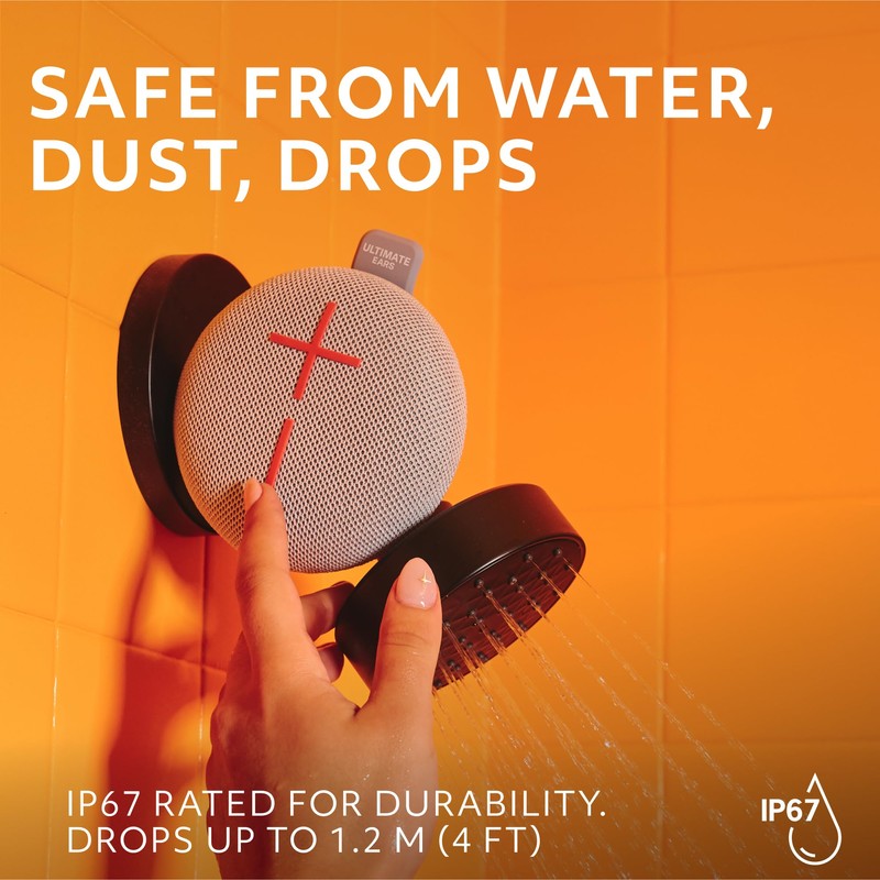 ULTIMATE EARS MINIROLL Ultra-Portable Waterproof Bluetooth Speaker, Big Bass, IP67