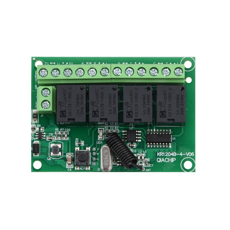 universal Easy To Use DC 4-Channel 443MHz Wireless RF Remote