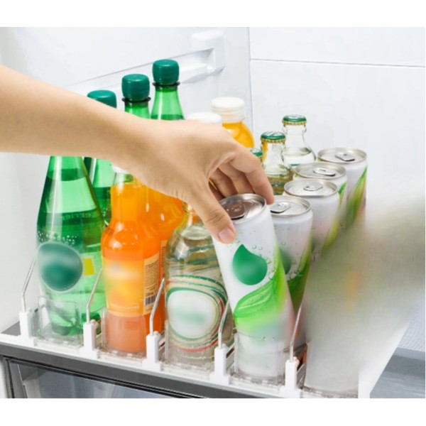 Pick & Go Fridge Drink Organizer Self-Push Dispenser - Convenient