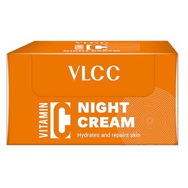 VLCC Crema Nocturna con Vitamina C - Humectante Facial con Ácido Hialurónico y Aceite de Rosa Mosqueta - Crema Facial para Piel Nutrida - 50 g