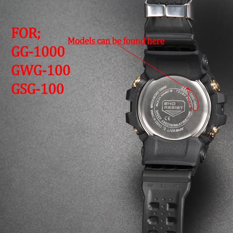 GG-1000 Natural Resin Strap Compatible with Casio Men's G-Shock Master