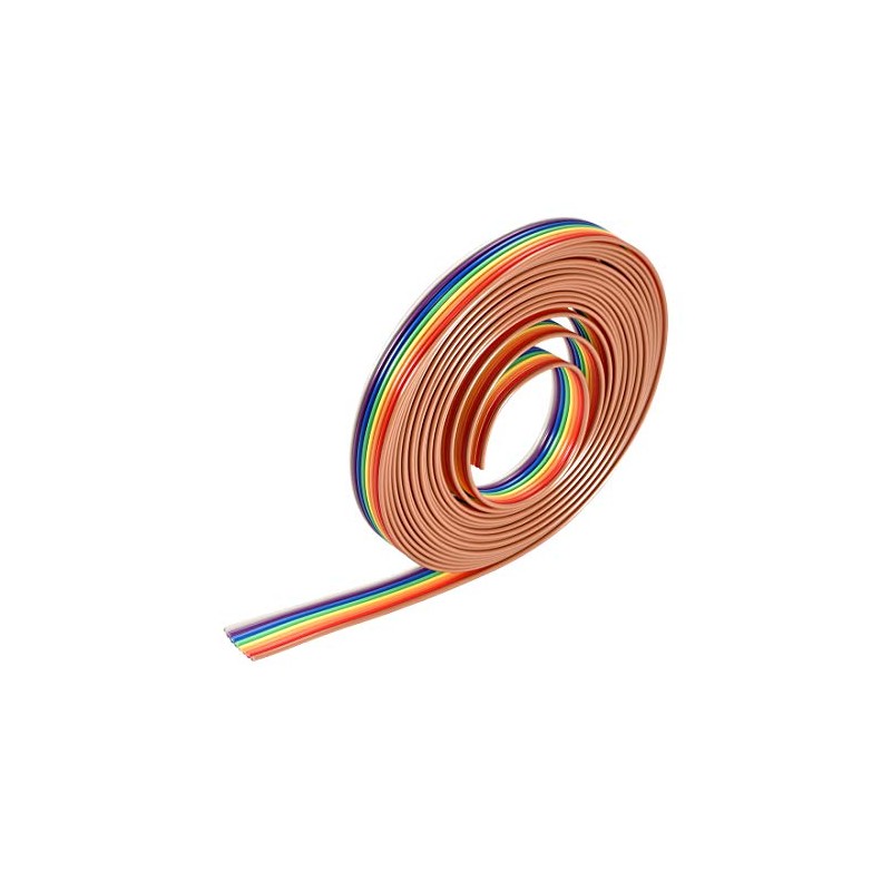 uxcell IDC Rainbow Wire Flat Ribbon Cable 8P 1.27mm Pitch