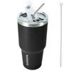 BJPKPK 30 oz Stainless Steel Tumbler with Lid and Straw