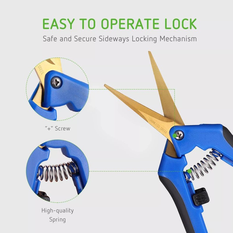 GROZY 6.5 Inch Gardening Scissors Hand Pruner Pruning Shear with