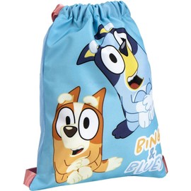 CERDÁ LIFE'S LITTLE MOMENTS Unisex Children's Saquito Escolar Mochila Saco Infantil Con Cierre Cordón Y Diseño Oficial de Bluey, Ligera School Bag, Blue