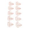 100pcs Rose Gold Paper Clips Cute Diamond Shaped Multifunctional Metal
