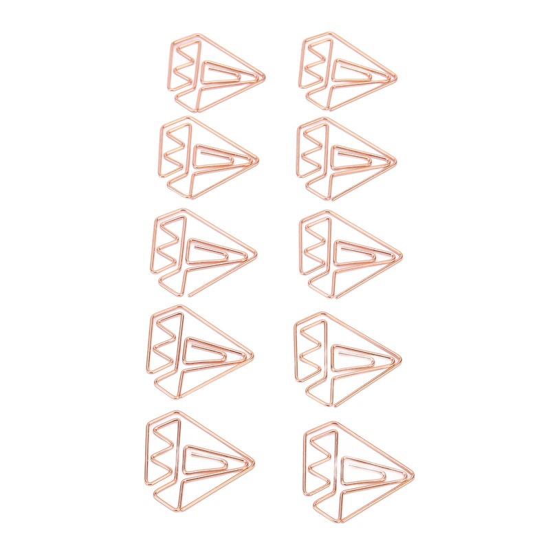 100pcs Rose Gold Paper Clips Cute Diamond Shaped Multifunctional Metal
