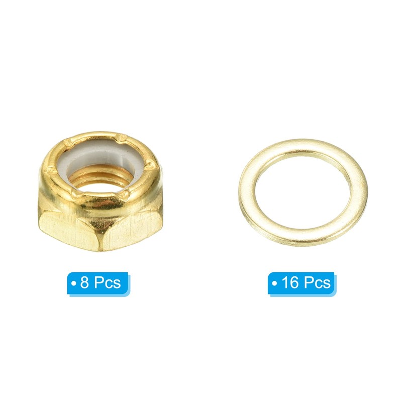 PATIKIL Skateboard Lock Nuts Set, 2 Set 5/16 Skateboard Truck