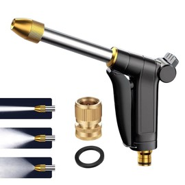 Garden Hose Nozzles,Hose Sprayer Nozzle Heavy Duty Metal Water Hose Spray Gun Nozzle with 3/4”GHT Thread Brass Hose Quick Connect Fitting, for Watering Plants,Lawn,Washing Cars,Pets Shower