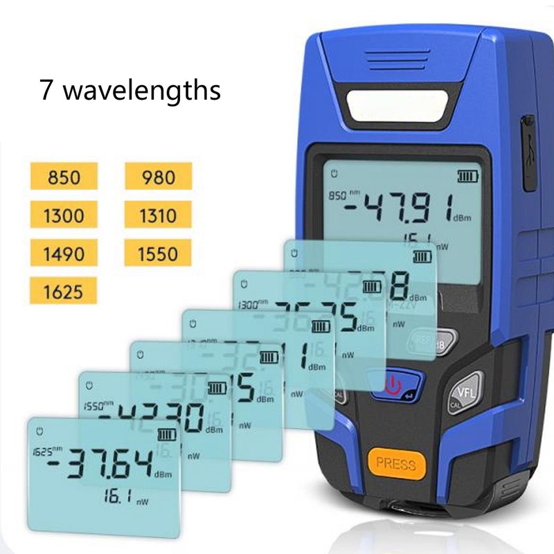 Optical Power Meter with LED Flashlight Network Line Sequence Test