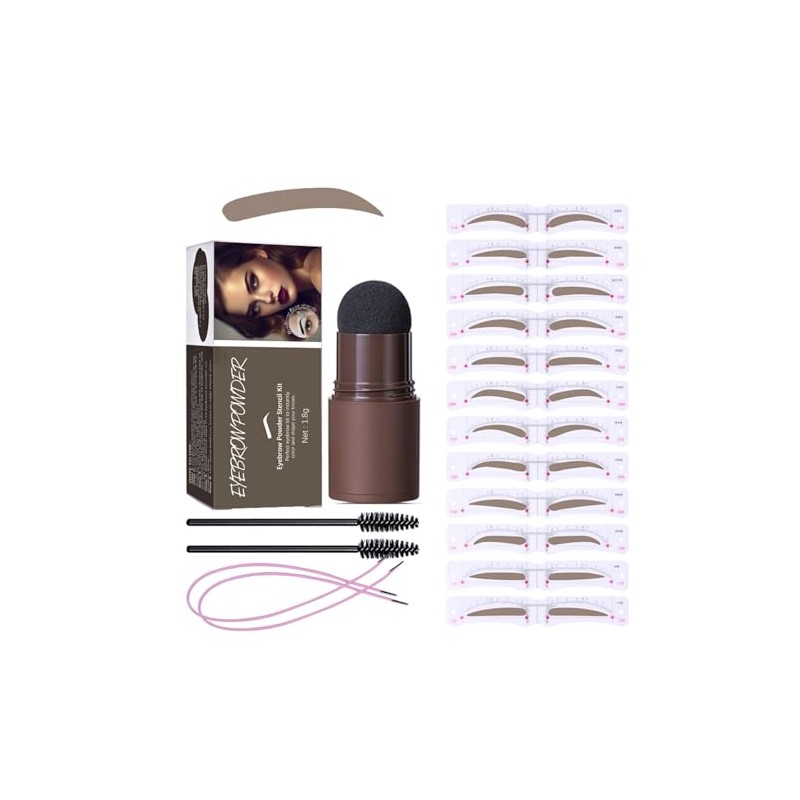 Sello De Cejas, Eyebrow Stencil stamp Kit, Polvo para Cejas
