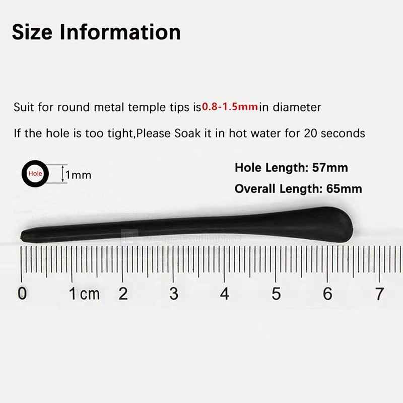 BEHLINE Eyeglass Soft Silicone Temple Tips,1 Pair Anti-Slip Sunglass Ear