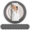 UNGFEI 10 PCS Dark Grey Round Table Placemats, 38cm Woven