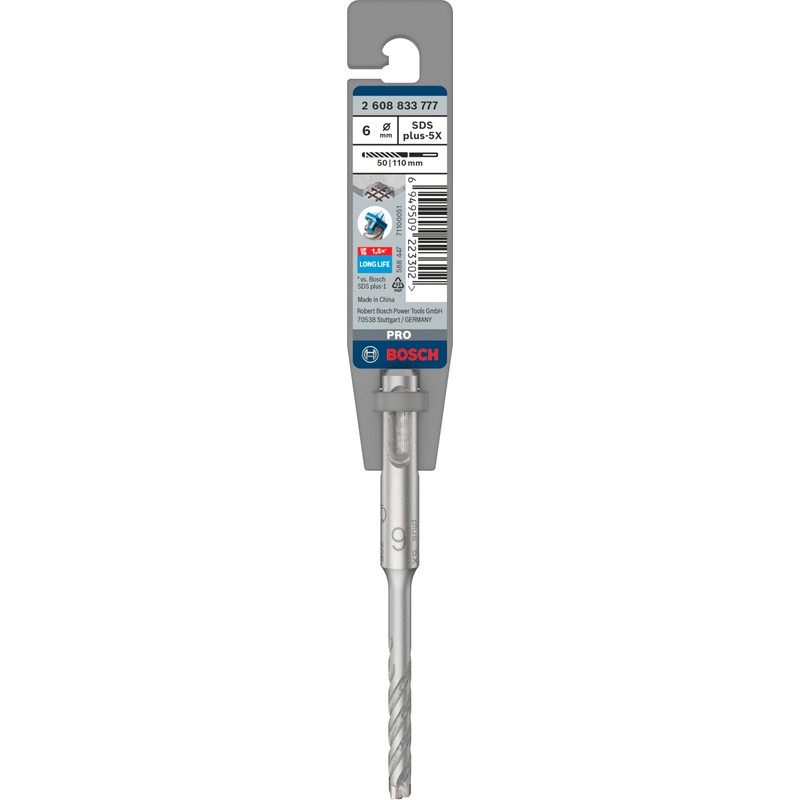 Bosch 1x PRO SDS Plus-5X Hammer Drill Bit (for Reinforced