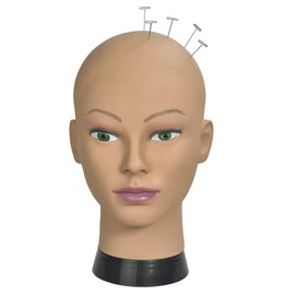 RSM Bald Female Training Head Cosmetology Mannequin Head for Wigs Making and Display with Free clamp