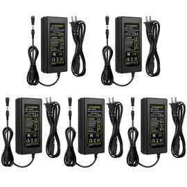 inShareplus 12 Volt Power Supply Driver, 5A 60W 12V LED Power Supply Adapter, 5 Pack Low Voltage Transformer, AC 100-240V to DC 12V Driver,Use for LED Strip Light