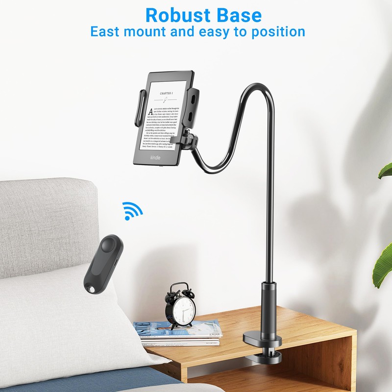 Bedside Tablet Holder for Kindle Reading in Bed with Remote