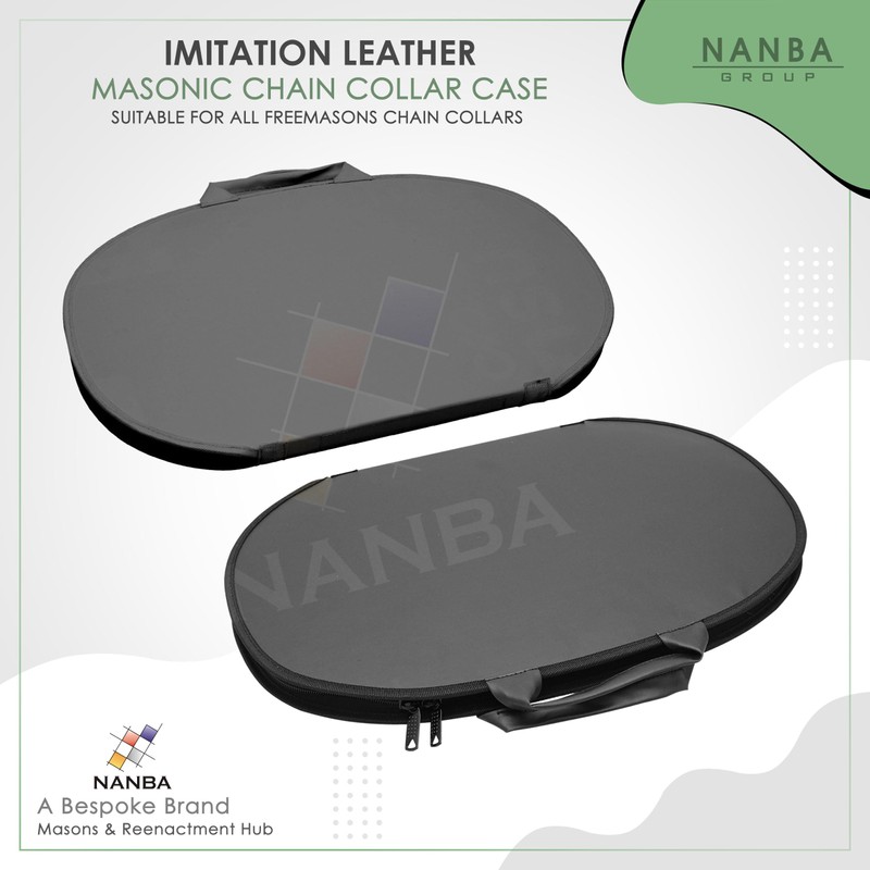 Nanba Group Masonic Chain Collar Case – Black Imitation Leather