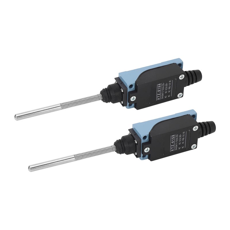2Pcs Momentary Limit Switch Travel Switch Flexible Coil Spring Rod