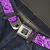 Buckle-Down Seatbelt Belt - Bandana/Skulls Purple/White - 1.0" Wide -