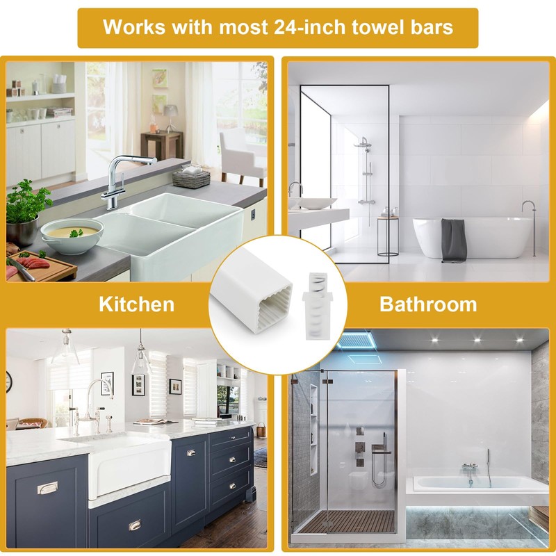 showingo Towel Bar Replacement Rod 24 Inches Adjustable Spring End