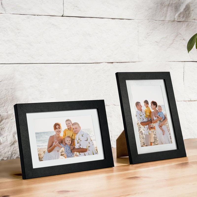 4pcs 6x4in Photo Frame Black Picture Frame Wood Frame Poster