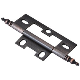 Hickory Hardware P8293-VB-10B Self Mortise Collection Flush/Full Inset Hinges for Face Frame Cabinets - Easy Installation, Free Swinging Self-Closing Hinge - Vintage Bronze Finish, Pack of 10 Pairs