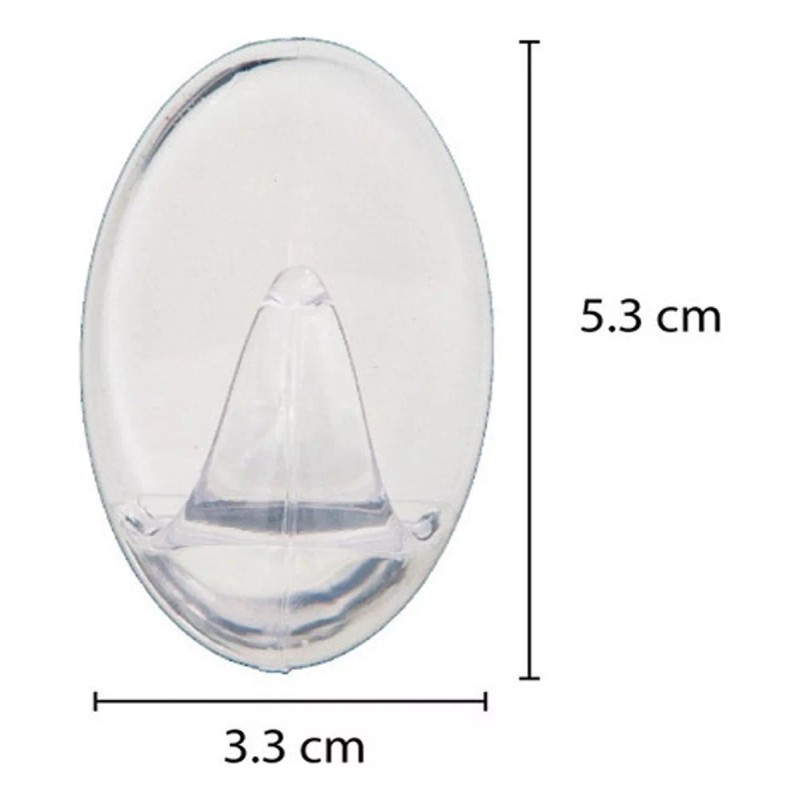 TESSO HOME Ganchos Adheribles Con Pegamento Multiusos 6 Piezas Blanco