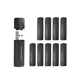 MOVEPEED 32GB Flash Drive Pack 10, Bulk USB 2.0 Flash Drives with Storage Box and Label Stickers, Thumb Drive for Office Data Transfer (10 Pack, Black)