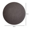 8PCS Leather Coasters For Drink Black Round Leather Drink Coaster