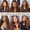 Beauhine Brown Highlight Body Wave 3 Bundles with 4x4 Closure