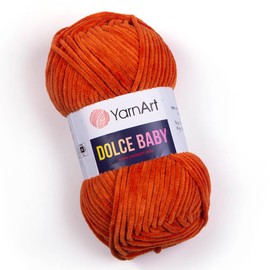 Hilado de hilo Yarnart Dolce para bebé, de terciopelo suave, de felpilla suave, mediana, amigurumi, 50 gramos (1.76 oz), 93 yardas (778)