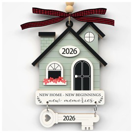New Home Gifts Ornament 2026 House Warming Gifts Wooden Hanging Houses New Home Housewarming Presents Homes for Couple Keepsake for First Homes Beginnings for Women Family Friends Gift Ideas