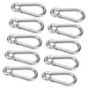 10Pcs Snap Hook Stainless Steel Safety Rope Spring Carabiner Hanging