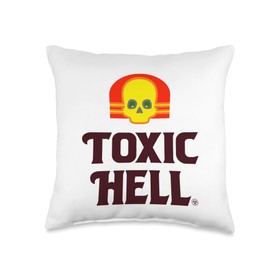 Original Funwear Toxic Hell-Funny Fast Food Chain Parody Throw Pillow, 16x16, Multicolor