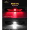 Partsam Eagle-Wing LED 3rd Third Brake Light with Strobe High