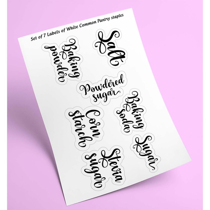 Pantry Organization Labels, Pantry Labels for Jars Containers Set of