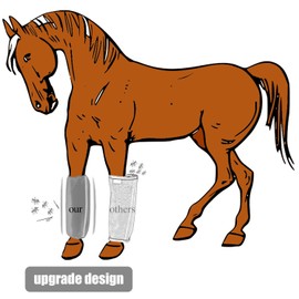 Mesh Fly Boots for Horse Breathable shoofly Leggings for Horses Set of 4 (L, Rose red)­