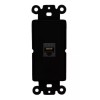RiteAV CAT6-BLACK Rocker Insert 1 Port Wall Plate [Black]