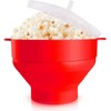 Microwave Popcorn Popper Bowl – Collapsible Silicone with Lid for