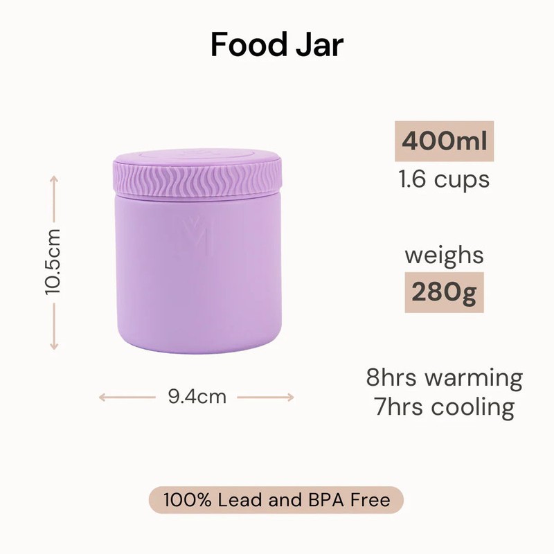MontiiCo Insulated Food Jar 400ml, Navy