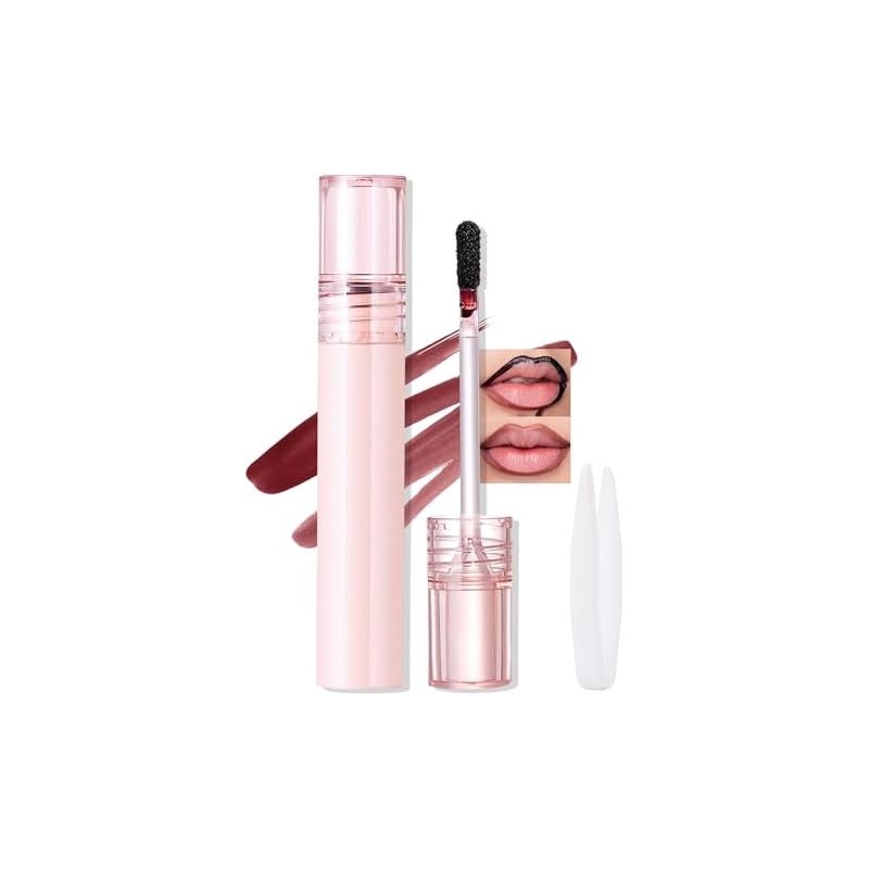 Erinde Delineador de Labios Peel off, Pintalabios Mate Resistente al