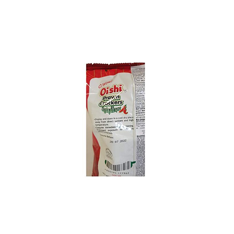 Oishi Prawn Crackers Spicy Flavor 3.17oz (90g)