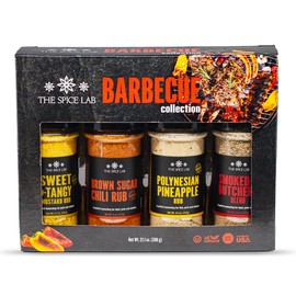 The Spice Lab Barbecue Gift Set – New Gourmet Grilling Seasoning Set Collection with Polynesian Pineapple, Brown Sugar Chili, Smoked Butcher’s Blend, And Sweet & Tangy Rub – Perfect Bbq Gift Set