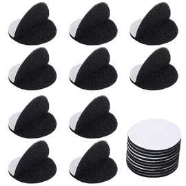 Double Sided Sticky Pads, 10 Pack 60mm Round Black Sofa Cushion Velcro Sheet for DIY Craft, Tools Hanging or Other Cushion Anti Slip Use