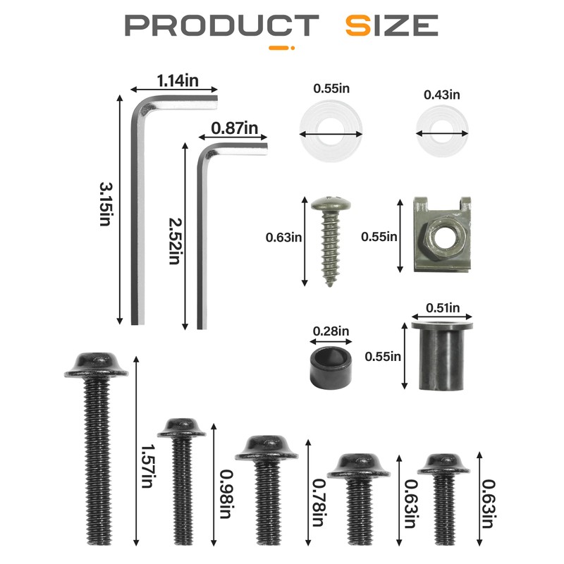 Flaconi 177PCS Motorcycle Fairing Screw Kit,Fairing Bolt Kit,Motorcycle Fairing Bolt