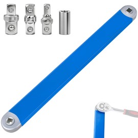 Sefream Offset Tight Reach Extension Wrench - 3/8 Inch Impact Offset Extension Wrench Tool With 1/2", 1/4" And 3/8" Square Drive Adapters - Universal Extensions Wrench for Small Place